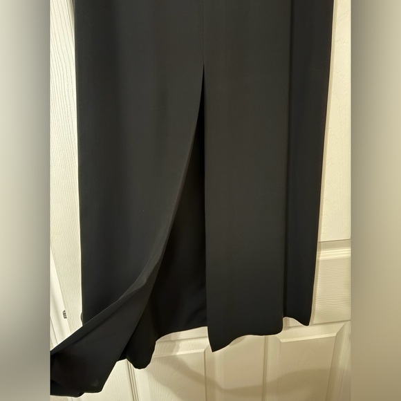 Banana Republic Black Midi Maxi Silk Skirt with Front Slit - Picture 4 of 12